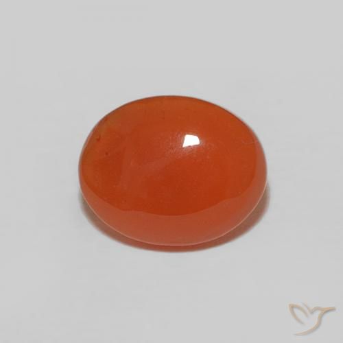 1.72ct Naturale Arancia Fuoco Corniola, Ovale, Opaco