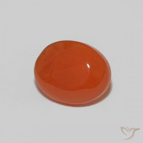 Corniola Arancia Fuoco naturale da 1.72 ct, Ovale, Opaco