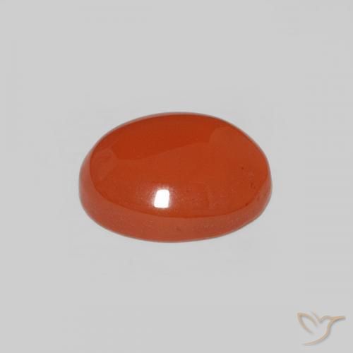 Corniola Arancia Fuoco naturale da 1.72 ct, Ovale, Opaco