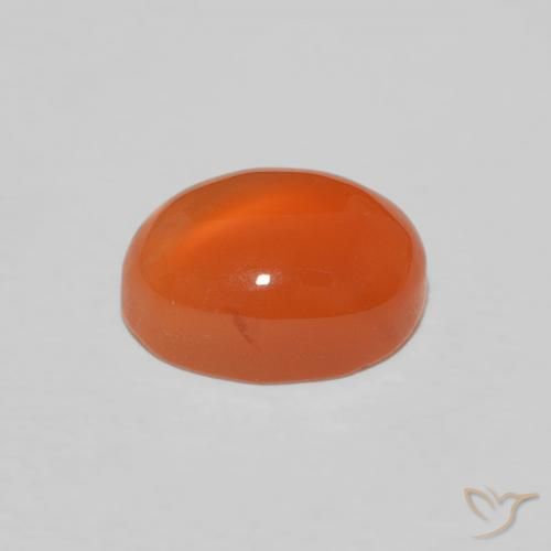 Corniola Arancio Intenso naturale da 2.34 ct, Ovale, Opaco