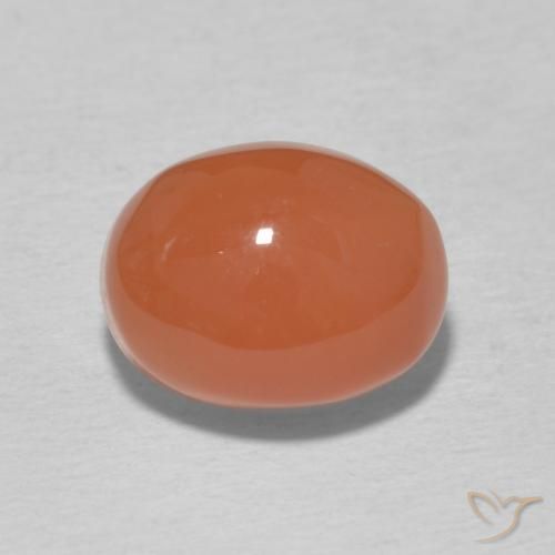 3.63ct Naturale Arancio Medio Corniola, Ovale, Opaco