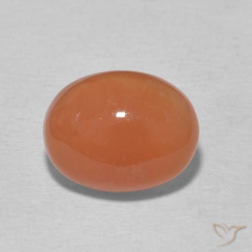 2.95ct Naturale Arancione chiaro Corniola, Ovale, Opaco