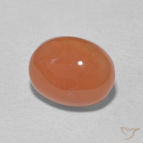 Corniola Arancione chiaro naturale da 2.95 ct, Ovale, Opaco
