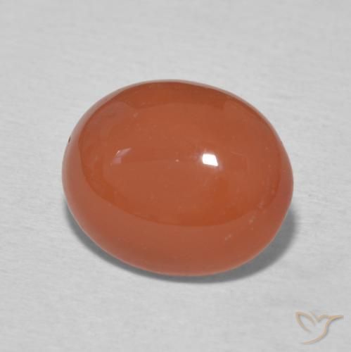 Corniola Arancio Medio naturale da 3.15 ct, Ovale, Opaco