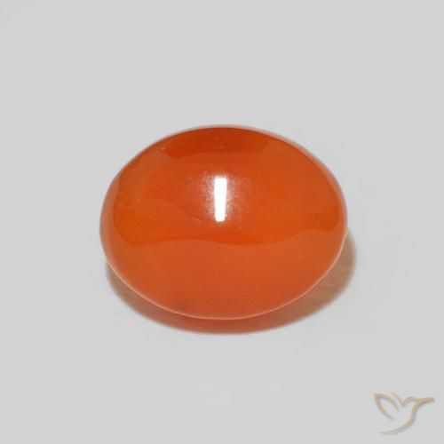 2.04ct Naturale Arancio Medio Corniola, Ovale, Opaco