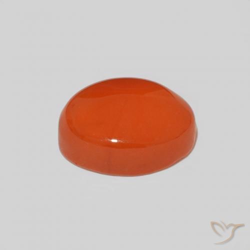 Corniola Arancio Medio naturale da 2.04 ct, Ovale, Opaco