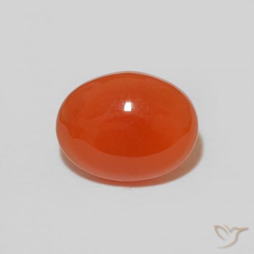 1.77ct Naturale Arancio Intenso Corniola, Ovale, Opaco