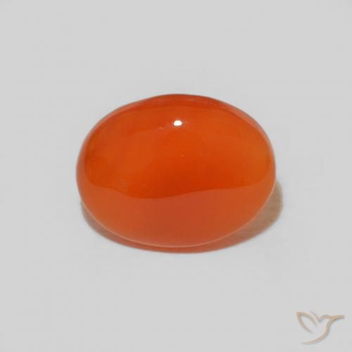 1.63ct Naturale Arancio Intenso Corniola, Ovale, Opaco