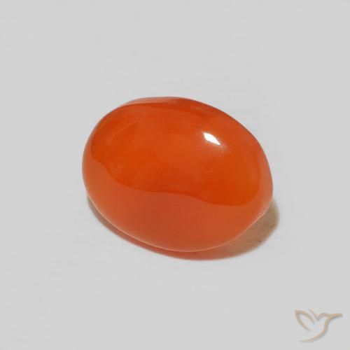 Corniola Arancio Intenso naturale da 1.63 ct, Ovale, Opaco