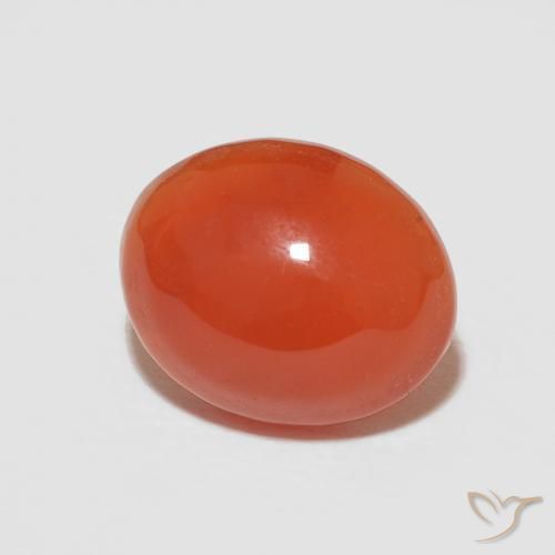 Corniola Arancio Medio naturale da 2.52 ct, Ovale, Opaco