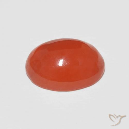 Corniola Arancio Medio naturale da 2.52 ct, Ovale, Opaco