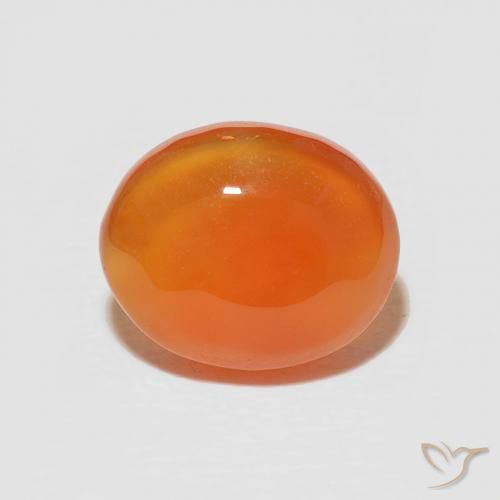 2.58ct Naturale Arancio Medio Corniola, Ovale, Opaco