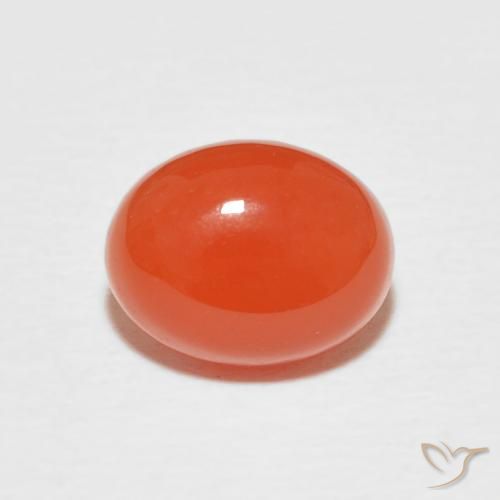 2.08ct Naturale Arancio Intenso Corniola, Ovale, Opaco