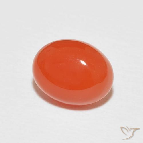 Corniola Arancio Intenso naturale da 2.08 ct, Ovale, Opaco