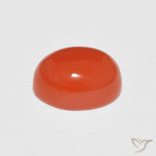 Corniola Arancio Intenso naturale da 2.08 ct, Ovale, Opaco