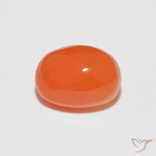 1.89ct Naturale Arancio scuro rossastro Corniola, Ovale, Opaco