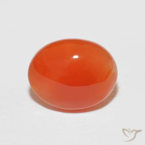 Corniola Arancio Medio naturale da 2.44 ct, Taglio ovale, Opaco
