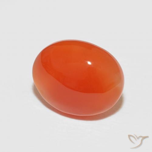 Corniola Arancio Medio naturale da 2.44 ct, Taglio ovale, Opaco