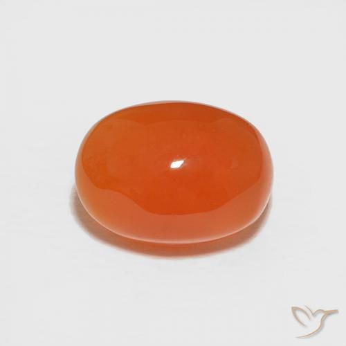 1.81ct Naturale Arancia Fuoco Corniola, Ovale, Opaco