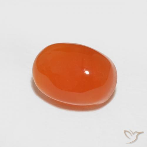 Corniola Arancia Fuoco naturale da 1.81 ct, Ovale, Opaco