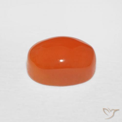 Corniola Arancia Fuoco naturale da 1.81 ct, Ovale, Opaco