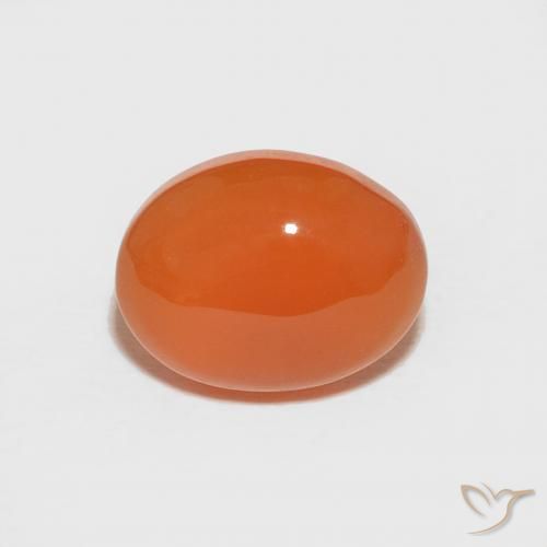 1.78ct Naturale Arancia Fuoco Corniola, Ovale, Opaco