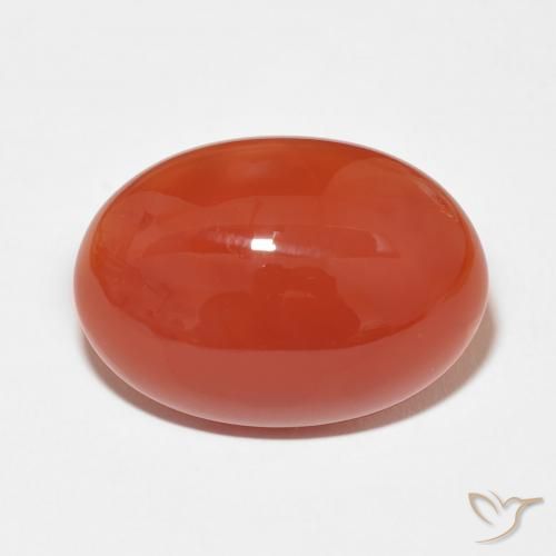 26.59ct Naturale Rosso fuoco Corniola, Ovale, Opaco