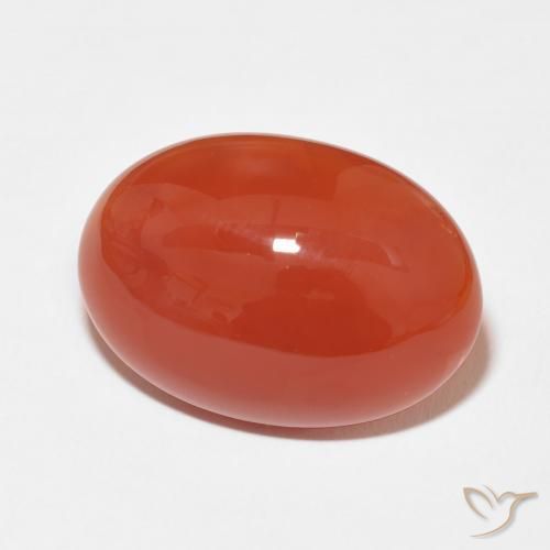 Corniola Rosso fuoco naturale da 26.59 ct, Ovale, Opaco