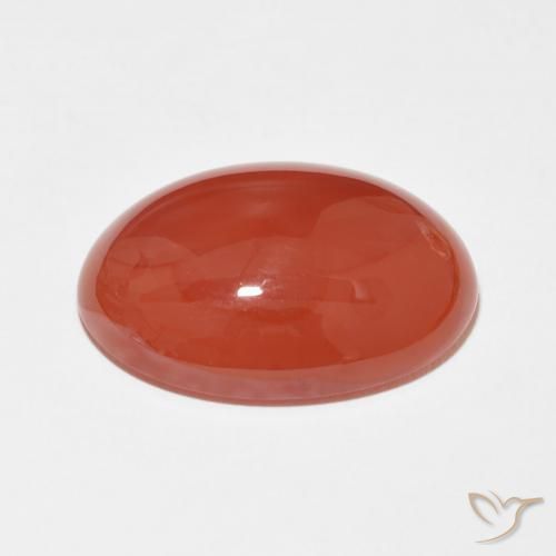 Corniola Rosso fuoco naturale da 26.59 ct, Ovale, Opaco