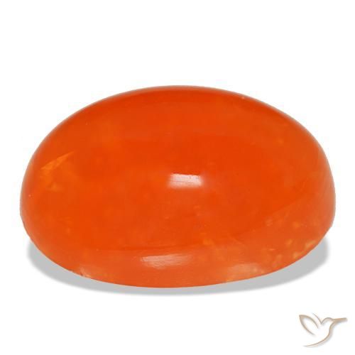 Corniola naturale arancione da 14,34 ct, taglio ovale, trasparente