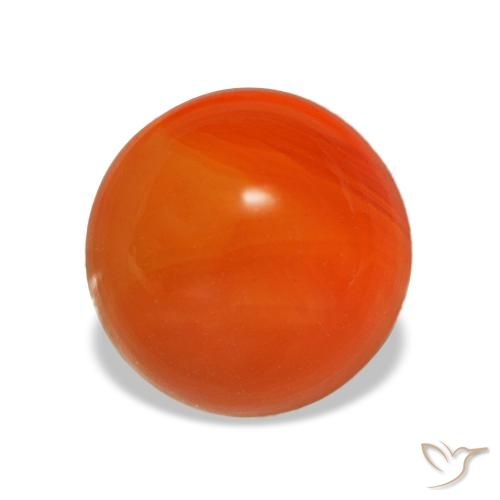1.98ct arancione corniola, rotondo, trasparente