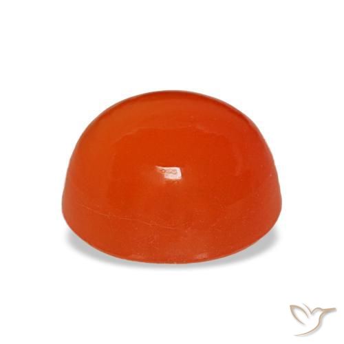 Corniola naturale arancione da 1,98 ct, taglio rotondo, trasparente