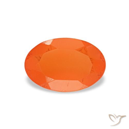 0.40ct arancione corniola, ovale, trasparente