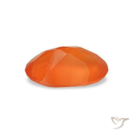 Corniola naturale arancione da 0,34 ct, taglio ovale, trasparente