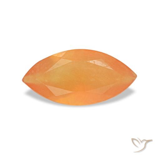 Corniola naturale arancione da 0,43 ct, marchesa, trasparente