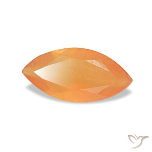 Corniola naturale arancione da 0,43 ct, marchesa, trasparente