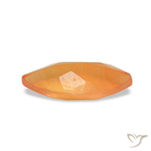 Corniola naturale arancione da 0,43 ct, marchesa, trasparente