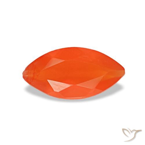 Corniola naturale arancione da 0,44 ct, marchesa, trasparente