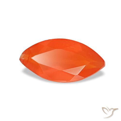 Corniola naturale arancione da 0,44 ct, marchesa, trasparente