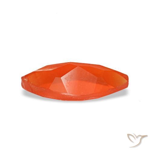 Corniola naturale arancione da 0,44 ct, marchesa, trasparente