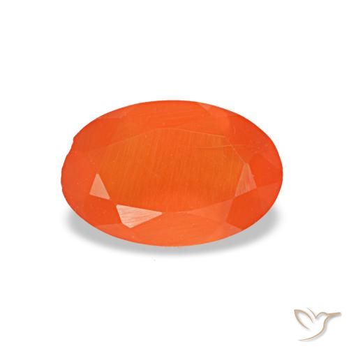 0.34ct arancione corniola, ovale, trasparente
