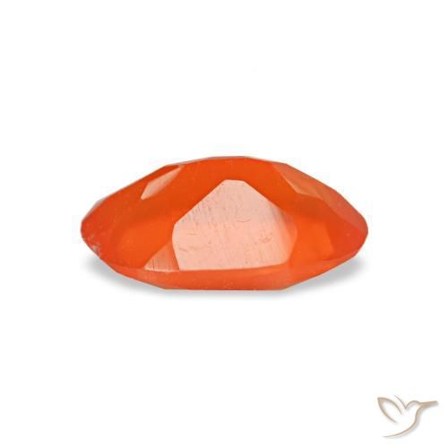 Corniola naturale arancione da 0,34 ct, taglio ovale, trasparente