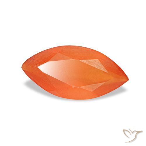 Corniola naturale arancione da 0,39 ct, marchesa, trasparente
