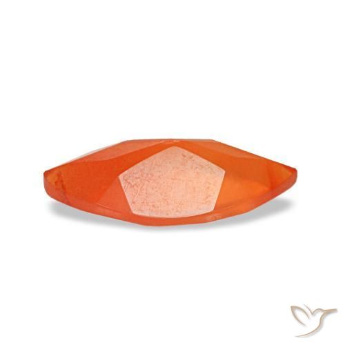 Corniola naturale arancione da 0,39 ct, marchesa, trasparente