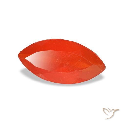 Corniola naturale arancione da 0,44 ct, marchesa, trasparente