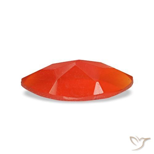 Corniola naturale arancione da 0,44 ct, marchesa, trasparente