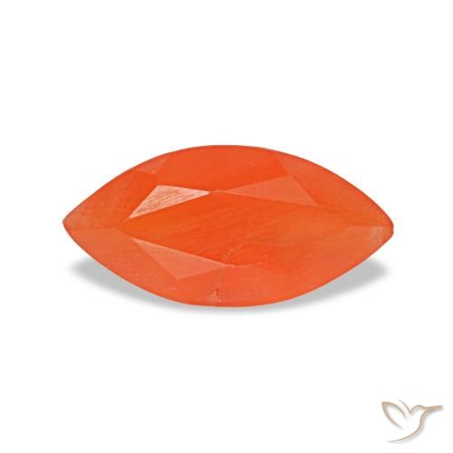 Corniola naturale arancione da 0,48 ct, marchesa, trasparente