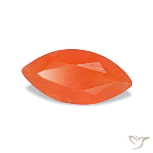 Corniola naturale arancione da 0,48 ct, marchesa, trasparente