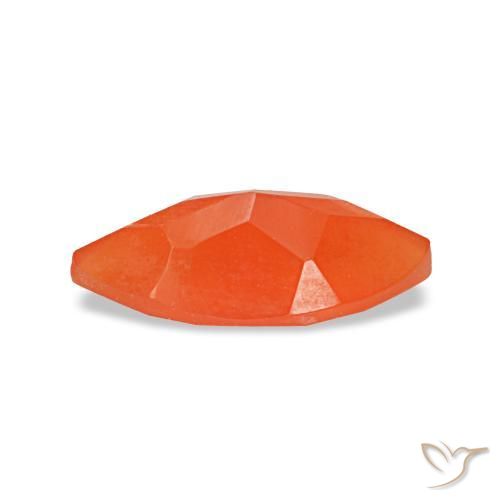 Corniola naturale arancione da 0,48 ct, marchesa, trasparente
