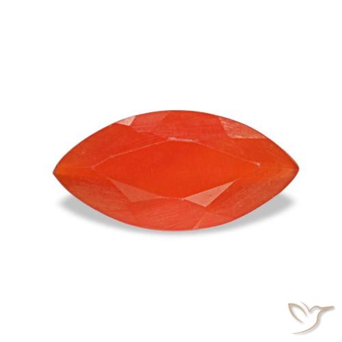 0.38ct arancione corniola, marchesa, trasparente